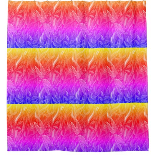 Summer Dragonfly Shower Curtain Douchegordijn (Voorkant)