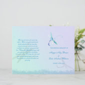 Summer Dragonfly Wedding Ceremony Bi Fold Programm (Staand voorkant)