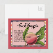 Summer Drink Peach Sangria Briefkaart (Voorkant / Achterkant)