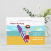 Summer Dude uitnodiging (Staand voorkant)