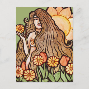 Summer Earth Goddess Briefkaart