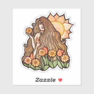 Summer Earth Goddess Sticker