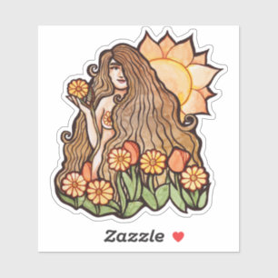 Summer Earth Goddess Sticker