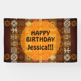 Summer Ethnic Happy Birthday aangepast buitenste b Spandoek