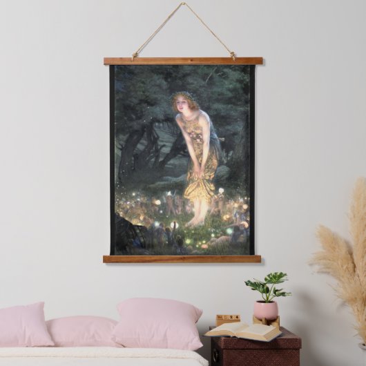 Summer Eve van Pre-Raphaelite Edward Robert Hughes Hangend Wandkleed (Slaapkamer)