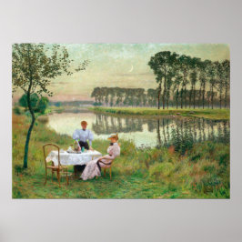 Summer Evening door Emile Claus Poster