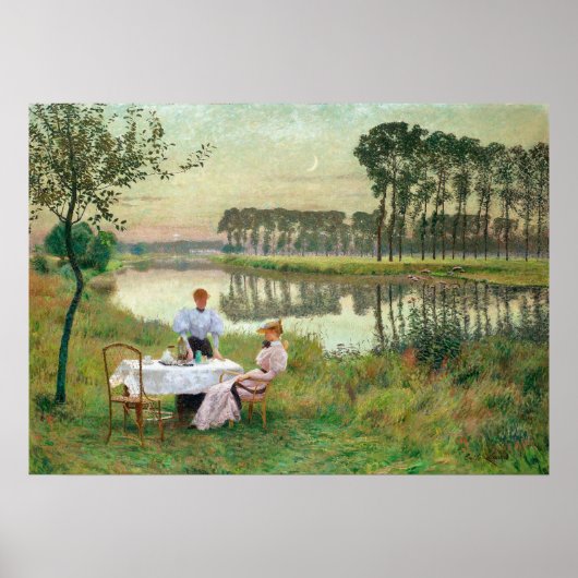 Summer Evening door Emile Claus Poster (Voorkant)