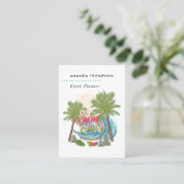 Summer Event Planner Visitekaartje (Staand voorkant)