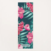 Summer Exotic Flowers Monogram Yogamat (Voorkant)