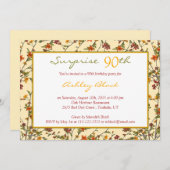 Summer Fall Garden Floral 90th Birthday Invitation (Devant / Derrière)