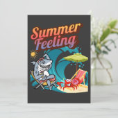 "Summer Feeling"  Einladung Kaart (Staand voorkant)