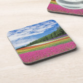 Summer Field Rows of Flowers Bier Onderzetter (Linkerzijde)