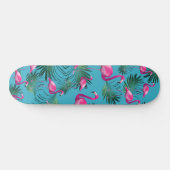 Summer Flamingo Palm Vibes #2 Skateboard (Horizontaal)