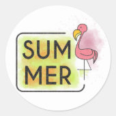 Summer Flamingo Sticker (Voorkant)