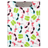 Summer Flamingos Pattern Klembord (Voorkant)