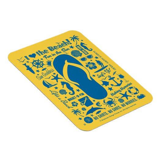 Summer Flip Flop Pattern Magneet (Rechterzijde)