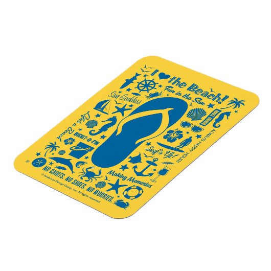 Summer Flip Flop Pattern Magneet (Linkerzijde)
