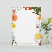 Summer Floral - Aangepast Briefhoofd (Staand voorkant)