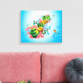 Summer Floral Canvas Afdruk (Insitu (Woonkamer))