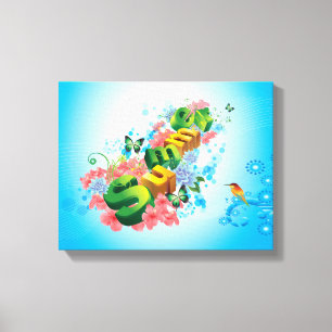 Summer Floral Canvas Afdruk