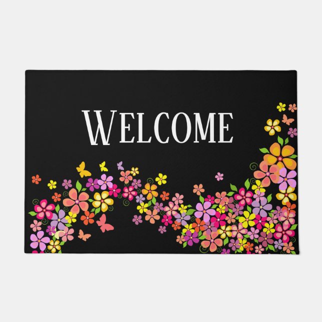 Summer Floral Doormat Deurmat (Voorkant)