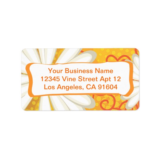 Summer Floral Dotted Tribal Daisy Tattoo Pattern Etiket (Voorkant)