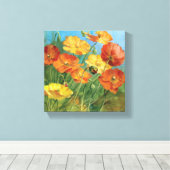 Summer Floral Field Canvas Afdruk (Insitu (Houten vloer))