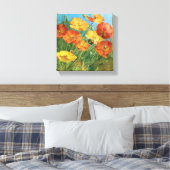 Summer Floral Field Canvas Afdruk (Insitu (Slaapkamer))
