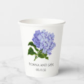 Summer Floral Hydrangea Weddenschap Papieren Bekers (Voorkant)