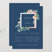 Summer Floral Wedding Invitation Aankondiging (Voorkant / Achterkant)