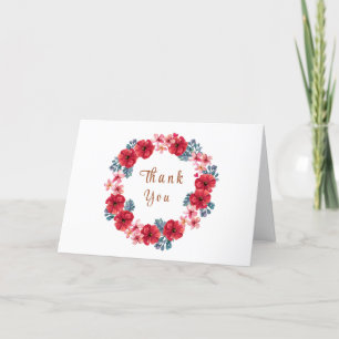 Summer Floral Wreath Baby shower Bedankkaart
