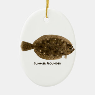 Summer Flounder Keramisch Ornament