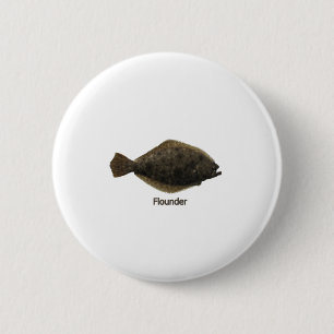 Summer Flounder (titel) Ronde Button 5,7 Cm