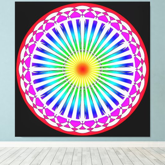 Summer Flower Canvas afdrukken (Insitu (Houten vloer))