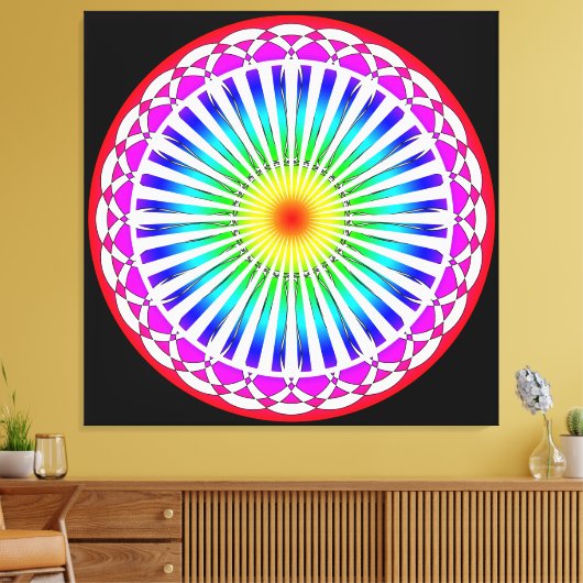 Summer Flower Canvas afdrukken (Insitu (Woonkamer))