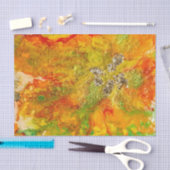 Summer Flowers abstract Oranje Geel Goud Tissuepapier (Craft)