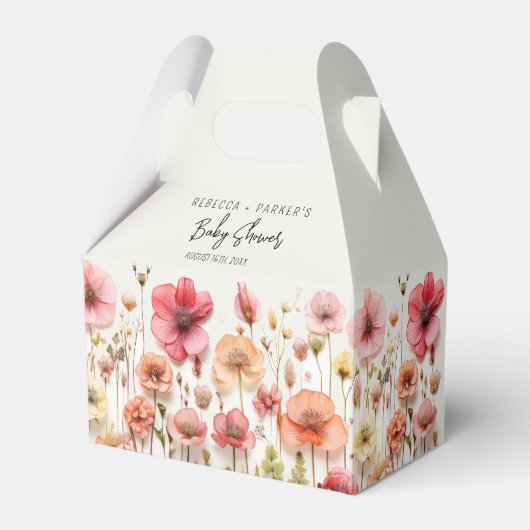 Summer Flowers Baby shower Favor Box Bedankdoosjes (Voorkant Zijde)
