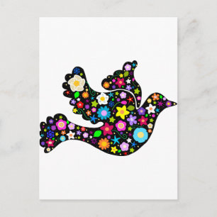 Summer Flowers Dove Briefkaart