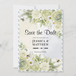 Summer Flowers Golden Lijst Save The Date