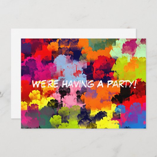 SUMMER FLOWERS INVITATION (Voorkant / Achterkant)