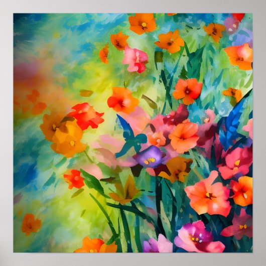 Summer Flowers Poster (Voorkant)