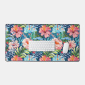 Summer Flowers Tropical Floral Pattern Girly (Clavier et souris)
