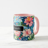 Summer Flowers Tropical Pretty Floral Pattern Mok (Voorkant rechts)
