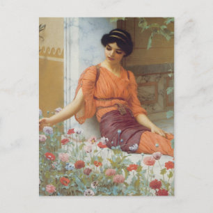 Summer Flowers van John William Godward Briefkaart