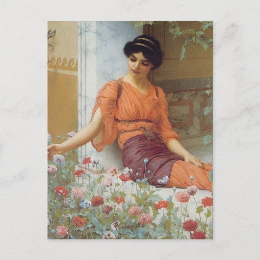 Summer Flowers van John William Godward Briefkaart (Voorkant)