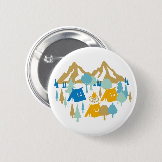 Summer Forest Camping Button (Voorkant /achterkant)