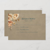 Summer Forest Witch Teal RSVP Card (Devant / Derrière)