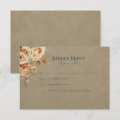 Summer Forest Witch Teal RSVP Card Kaartje (Voorkant / Achterkant)