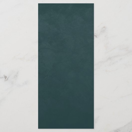 Summer Forest Witch Teal Wedding Menu (Dos)