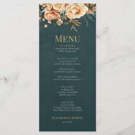 Summer Forest Witch Teal Wedding Menu